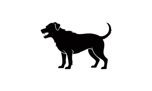 Aggressive Dog Silhouette Vector