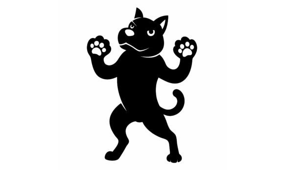 Black Dog Standing Silhouette Vector: A Designer's Review