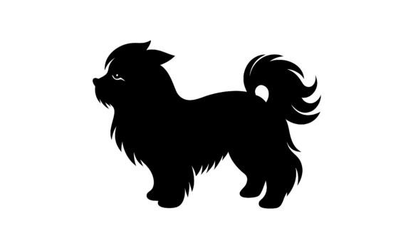 Black Silhouette of a Fluffy Dog Review for Real Embroidery Projects