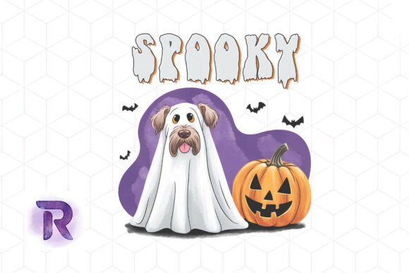 Cute Ghost Dog Halloween PNG