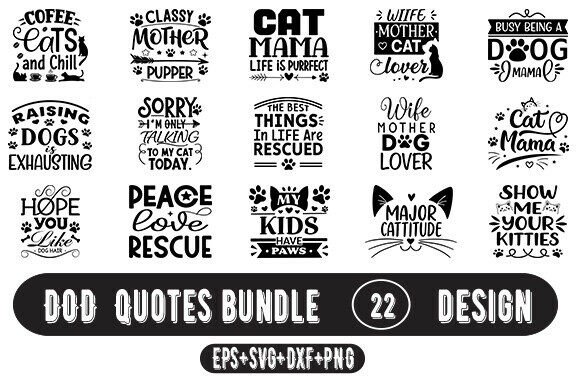 DOG Quotes Bundle 22 Design