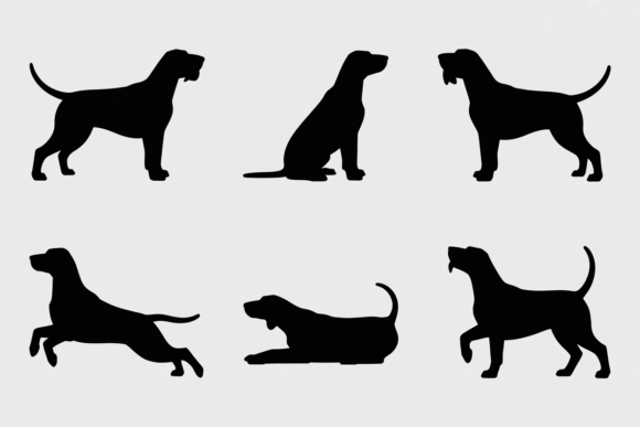 Dog Silhouette Poses Collection Review for Real Embroidery Projects