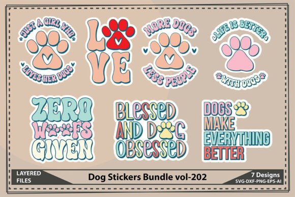 Dog Stickers Bundle Vol-202