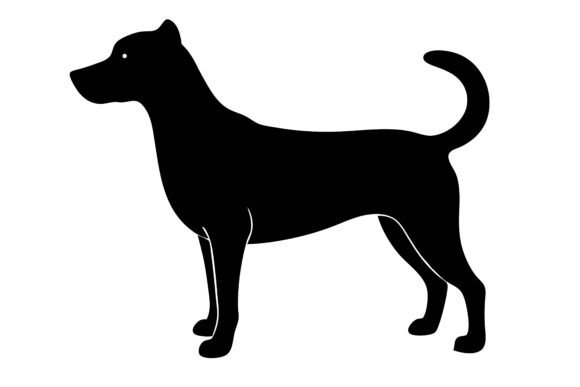 Elegant Dog Silhouette Standing Calmly