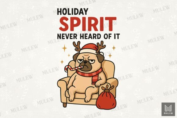 Funny Sarcastic Christmas Dog PNG