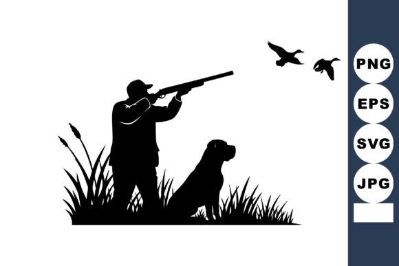 Hunter Dog Gun Birds Silhouette: A Designer's Review
