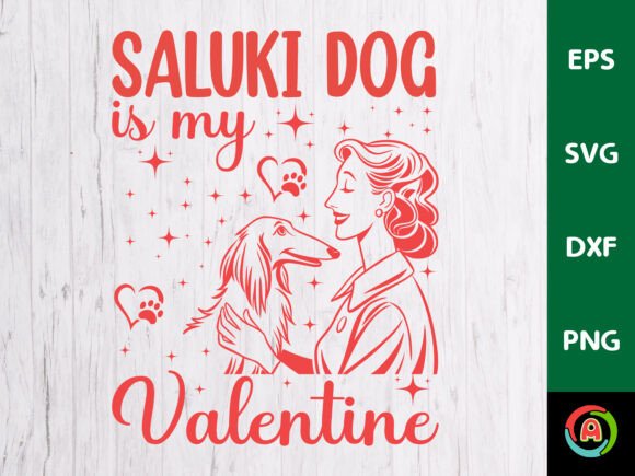 Saluki Dog is My Valentine