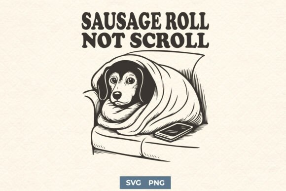 Sausage Roll Not Scroll Dachshund SVG