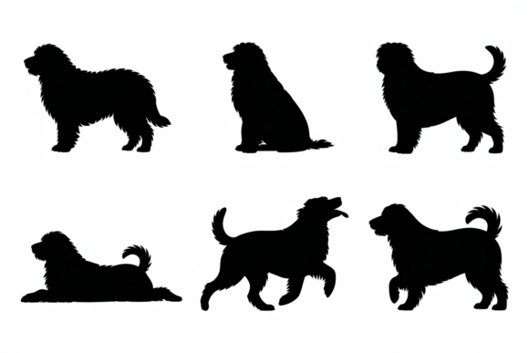Silhouettes of Friendly Poodle Dog Poses: A Designer Review