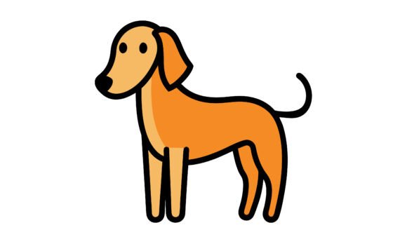 Simple Vector Illustration of a Dog