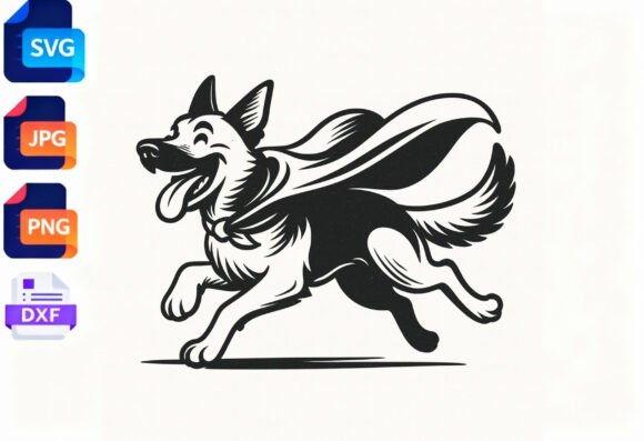 Superhero German Shepherd Dog Running: A Designer’s Review